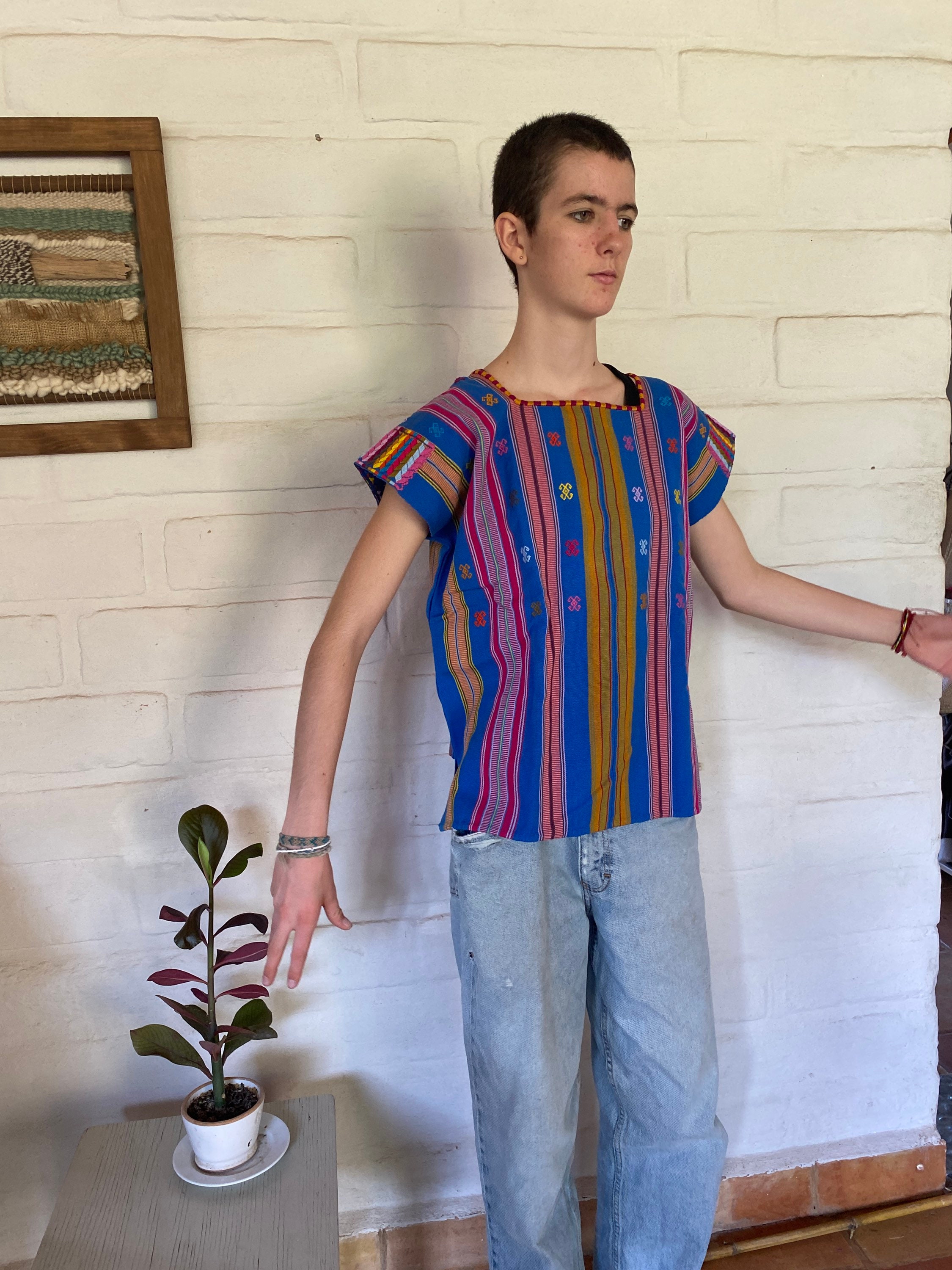 Handmade Embroidered Maya Huipil Blouse: Loom Woven Cotton - Etsy