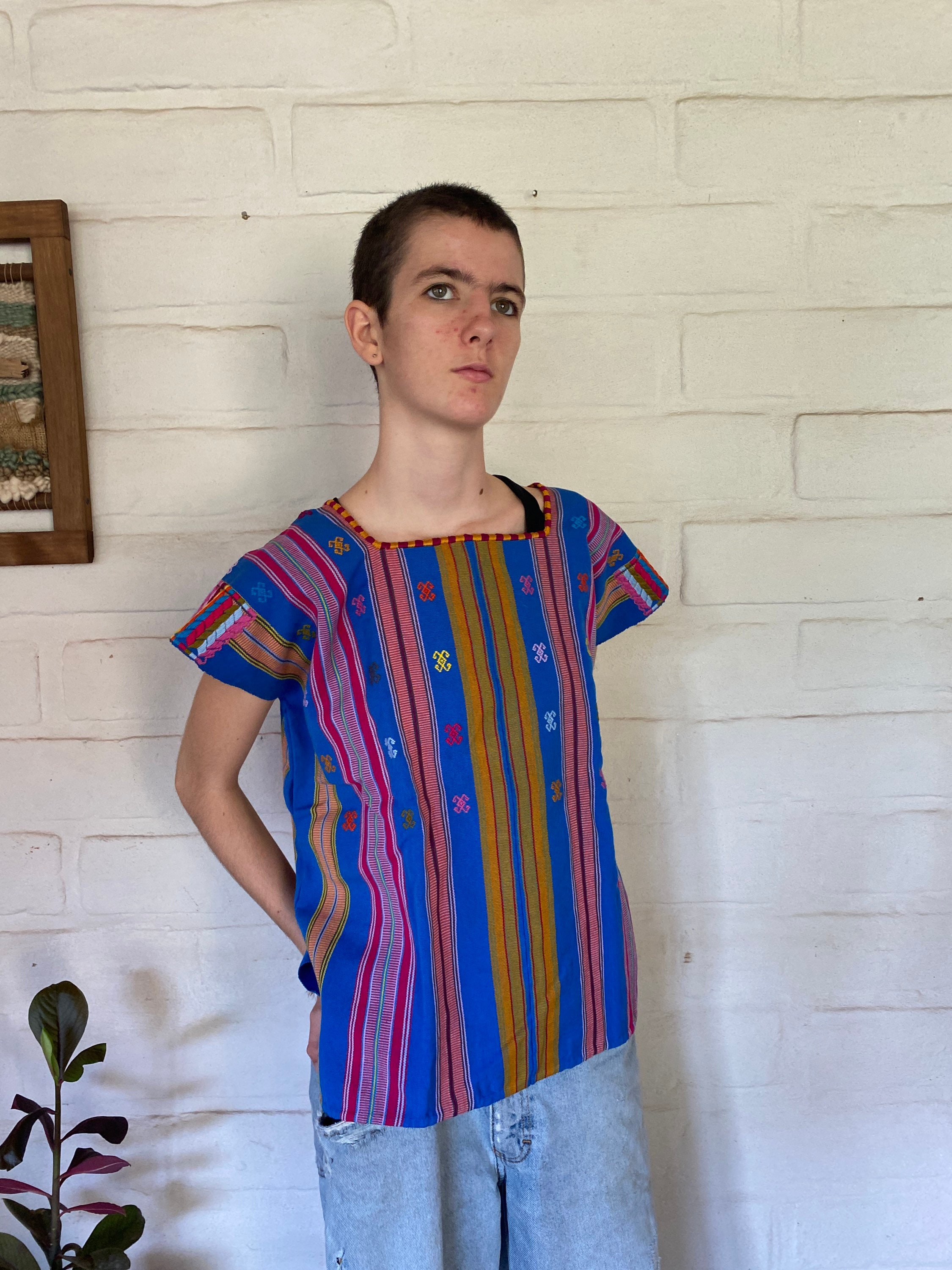 Handmade Embroidered Maya Huipil Blouse: Loom Woven Cotton - Etsy