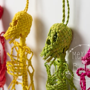 Colorful Palm Skeleton Wall Hanging for Seasonal Decor or Party Favors -price for ONE