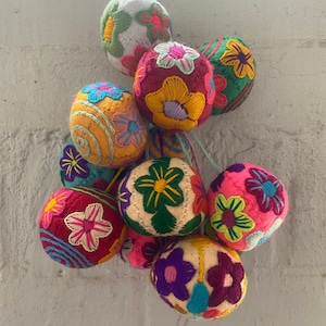 Enfeite de árvore de Natal mexicana, enfeites de Natal, decorações de Natal, enfeites reutilizáveis, enfeites de tecido, natal mexicano
