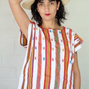 Hand Loomed Mexican Huipil Blouse form Chiapas Highland -made-to-order size M