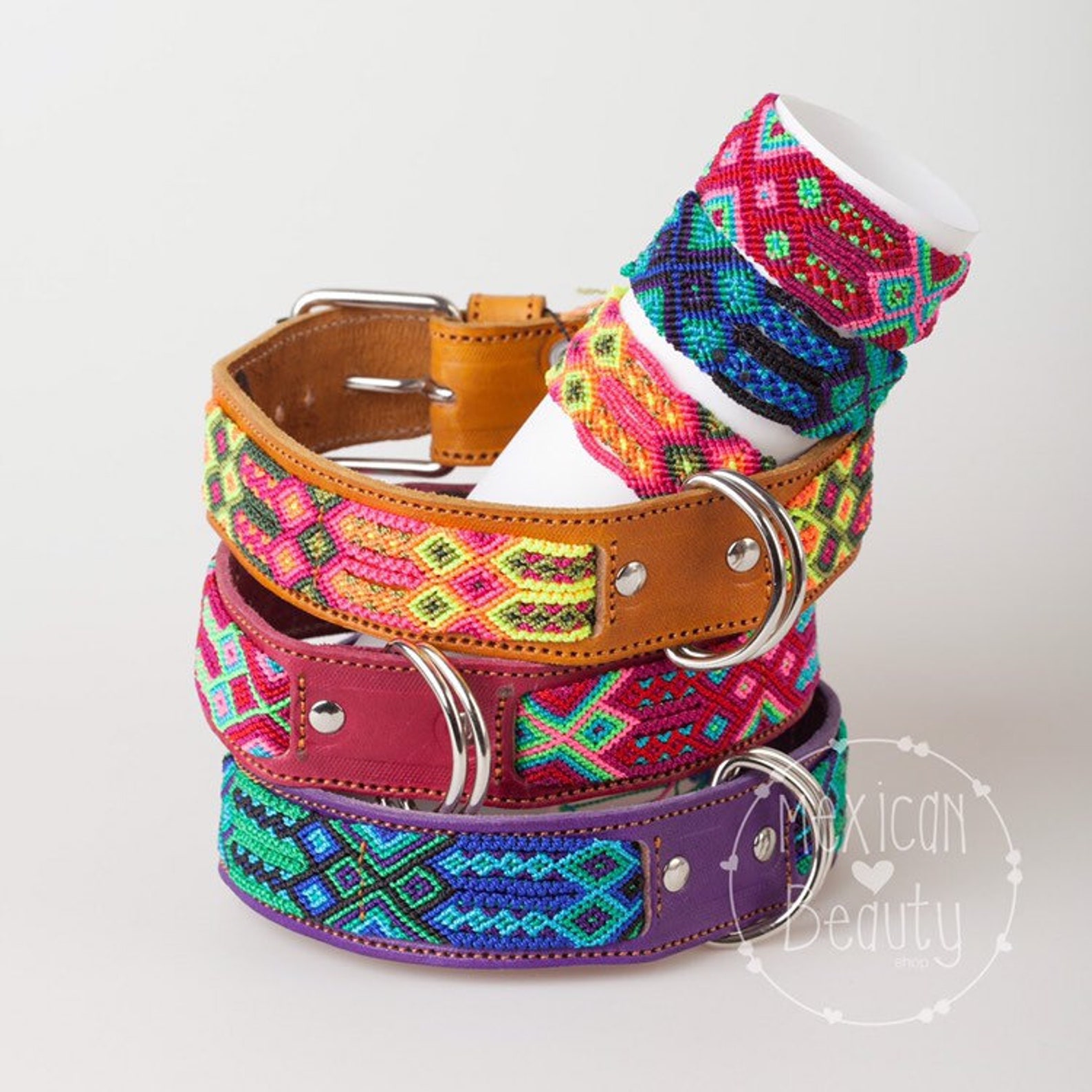 Mexican Dog collar / Mexican Medium Size Dog Collar / Etsy