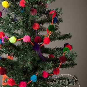 Handmade Multicolored Pompom Garland – 5ft Felt Holiday Decor
