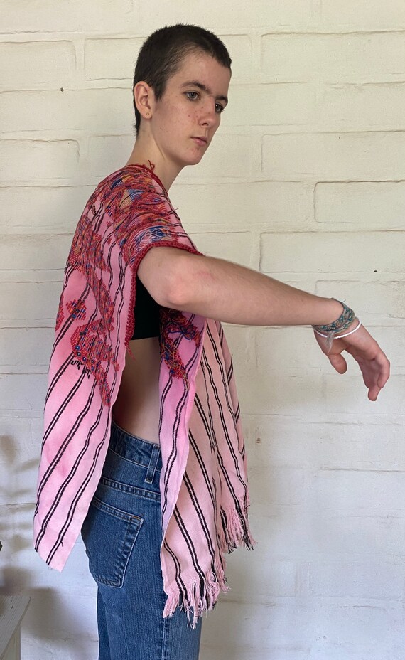 グアテマラ製 刺繍トップス ポンチョ 民族 ヴィンテージ - トップス