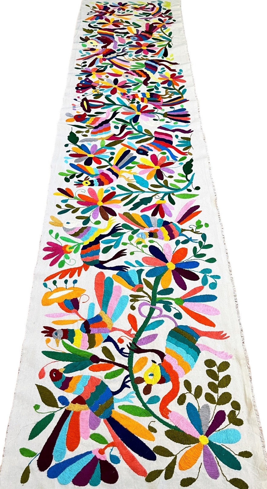 Mexican Table Runner Otomi Table Runner Multicolored Etsy