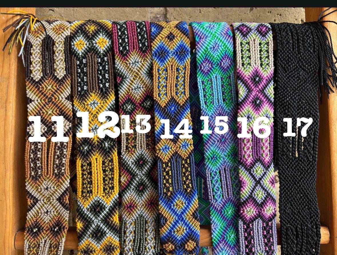 Hand Woven Bohemian Aztec African Sash Belt Homemade multicolor Cultural Decor Handwoven Maya Belt: Multicolor Boho Sash, Mexican Textile  main image 3