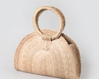 Handwoven Mexican Palm Tote Bag – Beach Wedding Welcome Gift, Straw Basket, Bridesmaid Gift