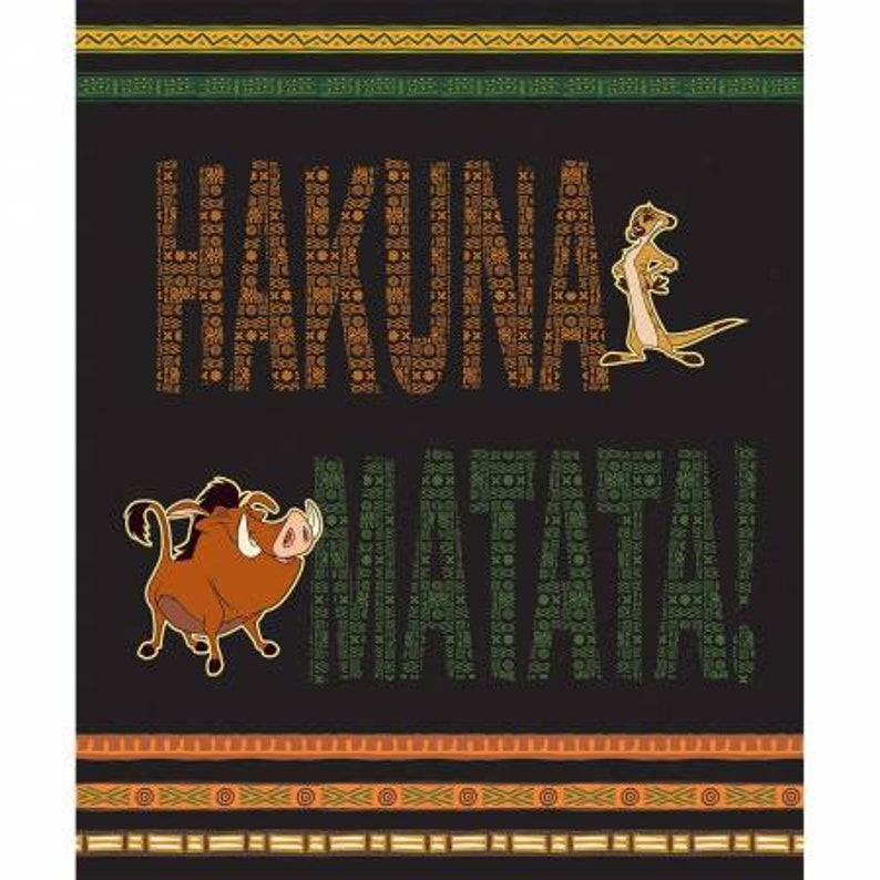 Disney The Lion King Hakuna Matata Full Yard Panel