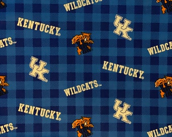 Kentucky Wildcats Plaid Fabric