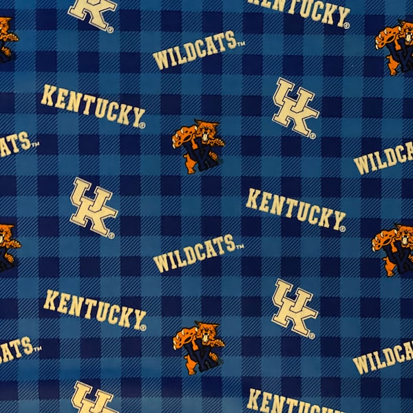 Kentucky Wildcats Plaid Fabric