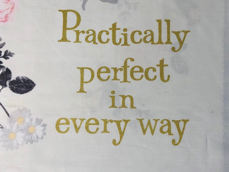 Mary Poppins Practically Perfect Half Panel wMetallic