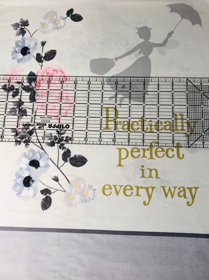 Mary Poppins Practically Perfect Half Panel wMetallic