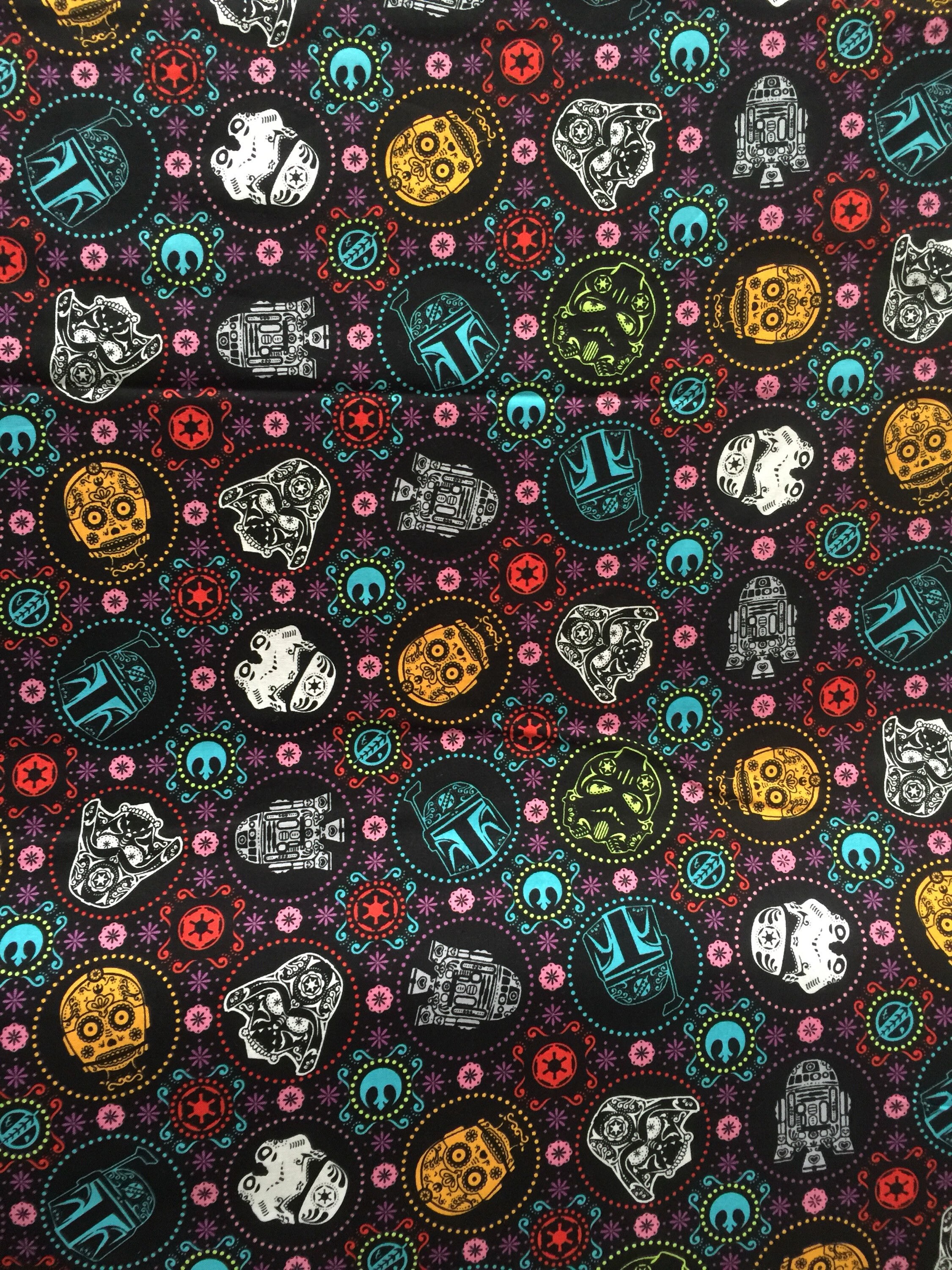 star wars sugar skull fabric