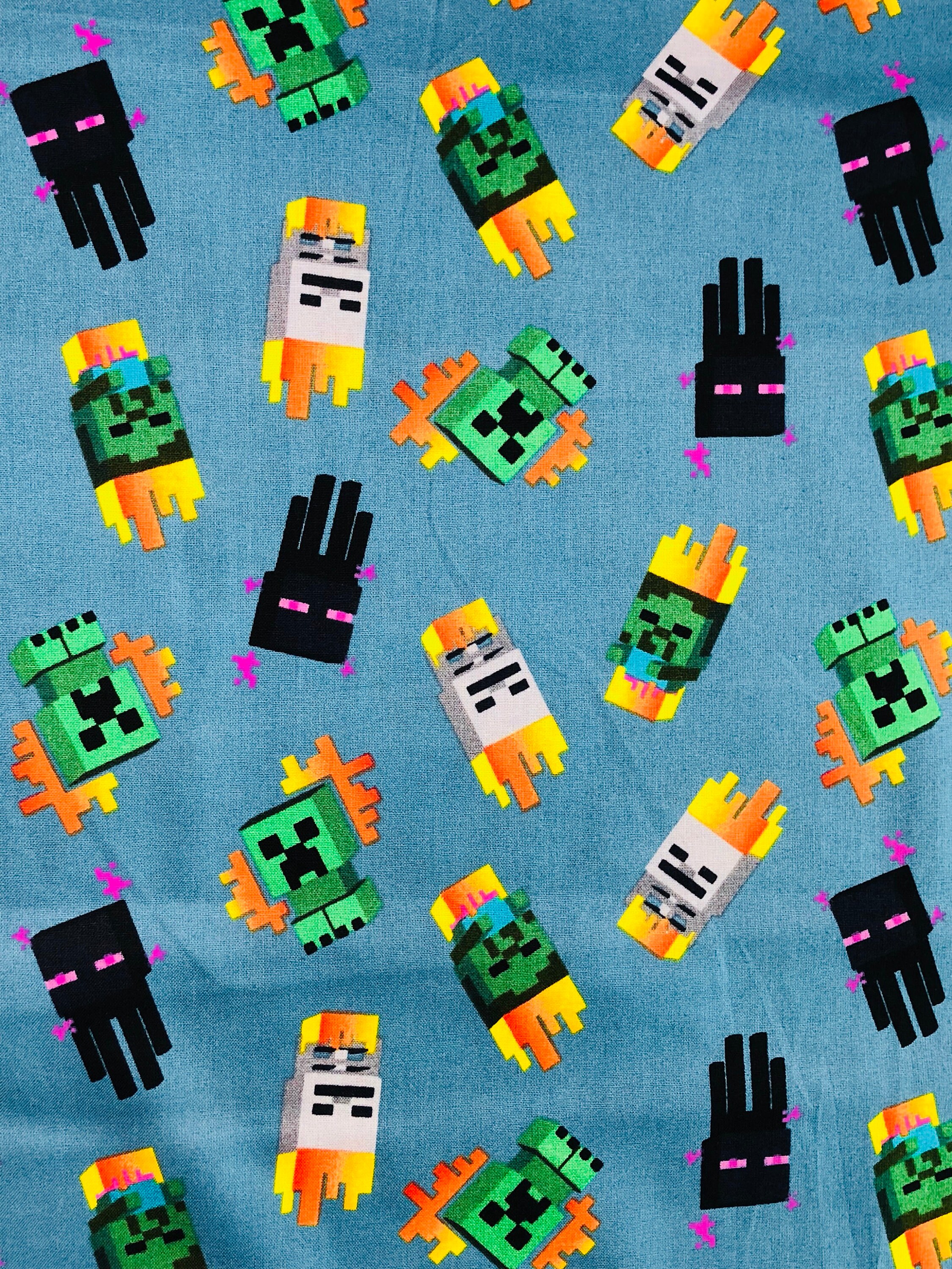 Minecraft Mini Mobs Fabric by the half yard and full yard and other