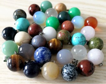Fashion natural rose quartz stone ball pendants charms 50pcs//lot wholesale