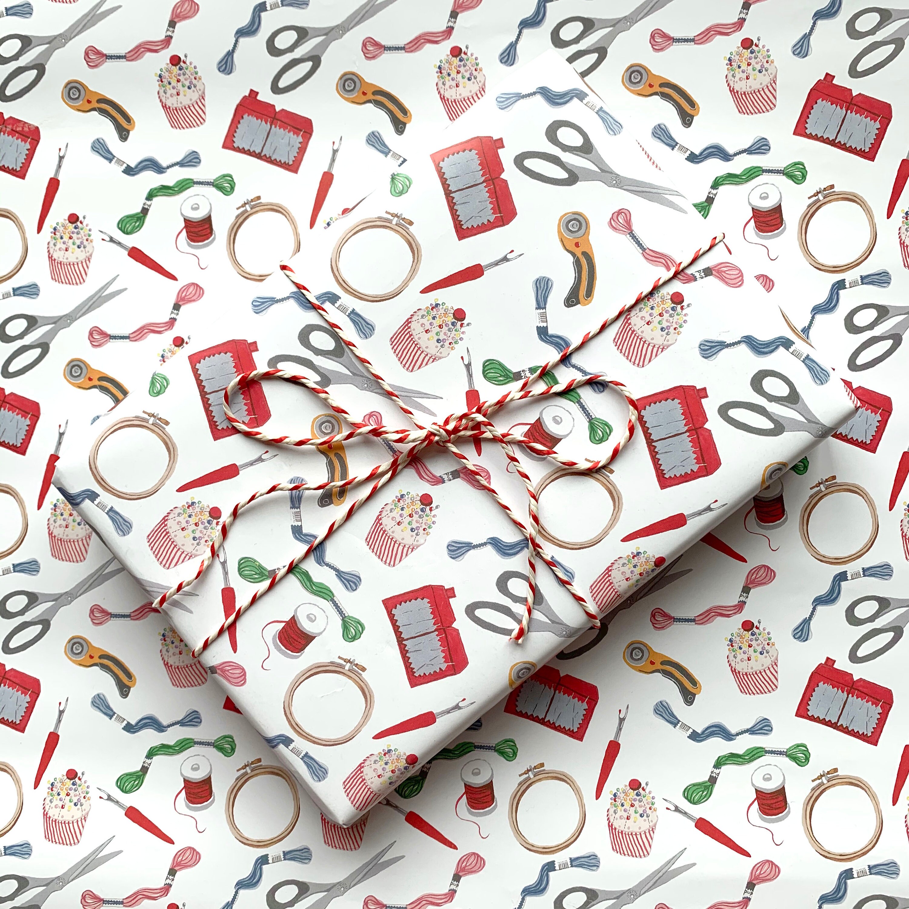 Haberdashery Wrapping Paper Sewing tools Gift Wrap Etsy