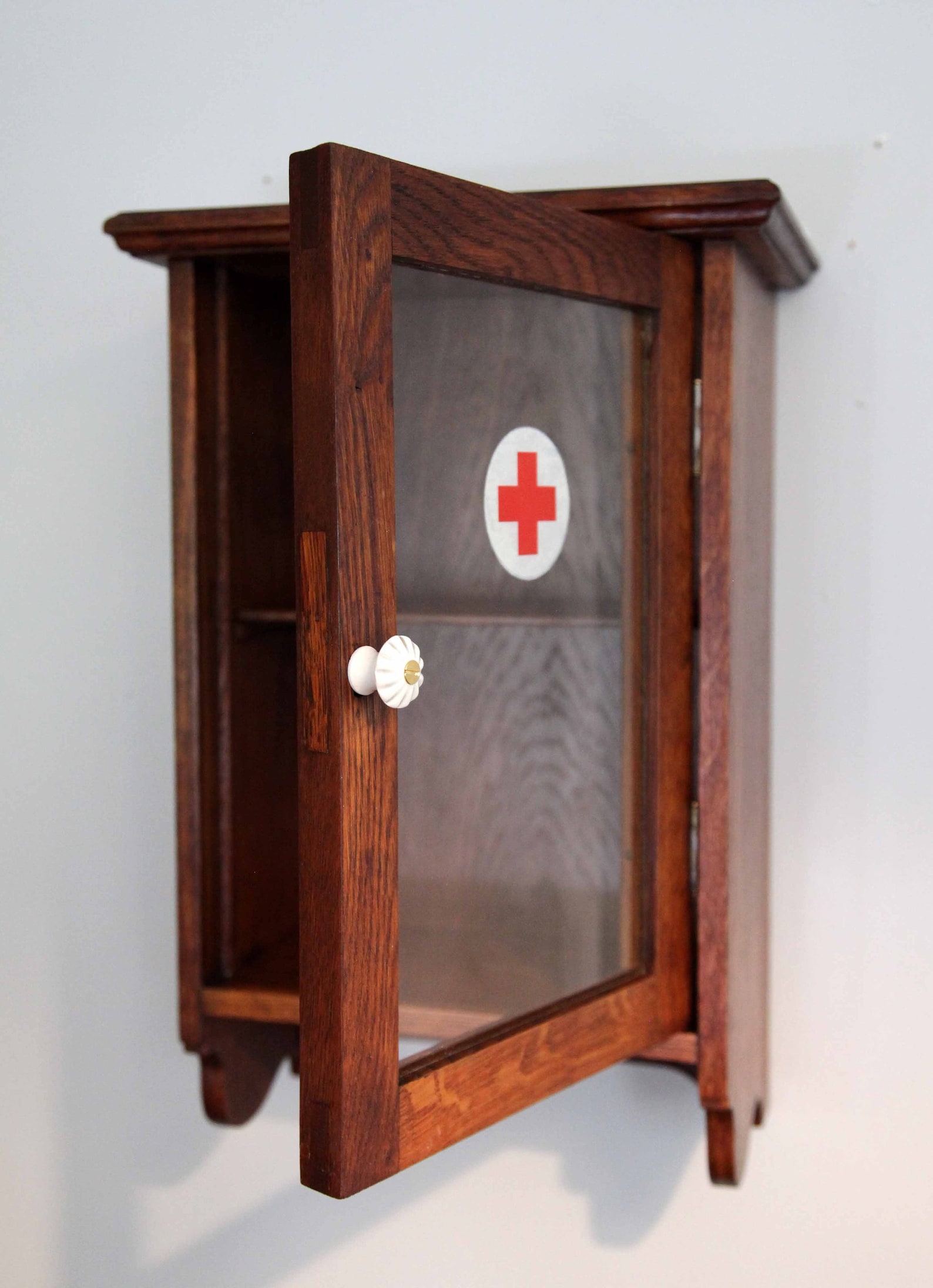 Armoire à pharmacie Chêne Antique Etsy