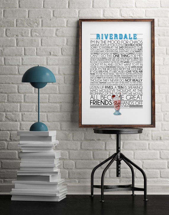 De Laffiche De Citation Riverdale Idees Cadeaux Etsy France