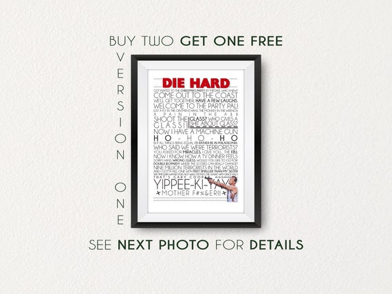 Bruce Willis Quote Poster *Print* Die Hard