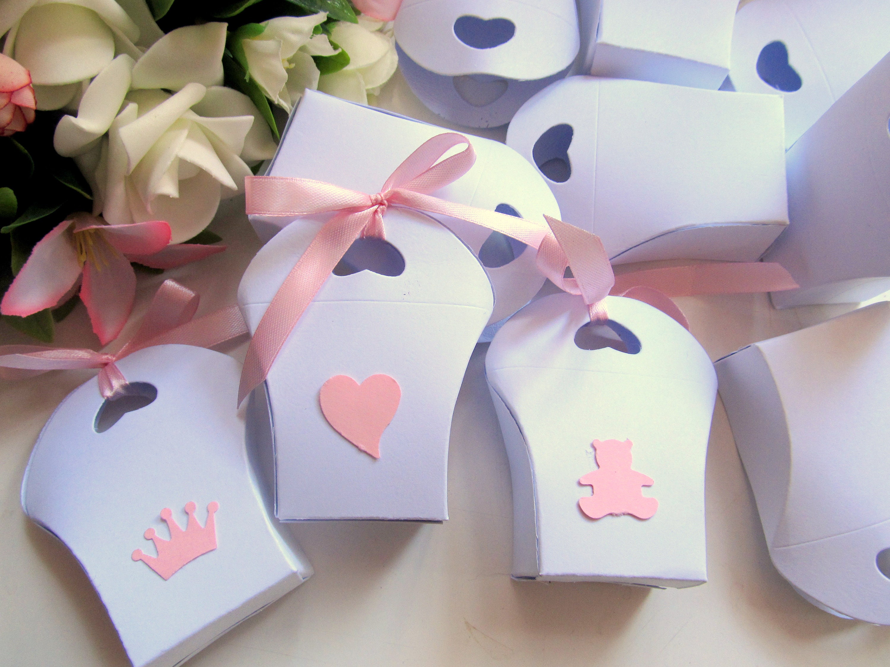 Baby Shower Favor Boxes/white boxes/girl shower /new baby Etsy