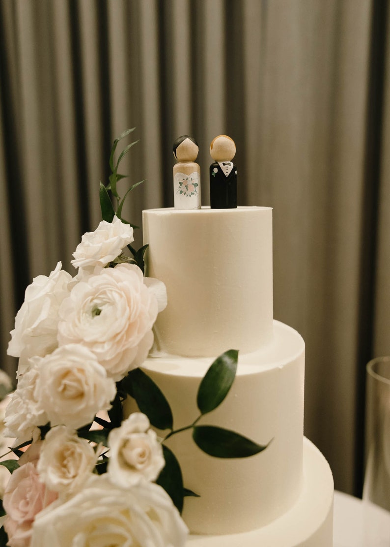 Custom Modern Wedding Cake Topper Etsy