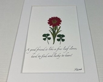 Free US Shipping! / botanical art / one of a kind/ unique gift/ friendship