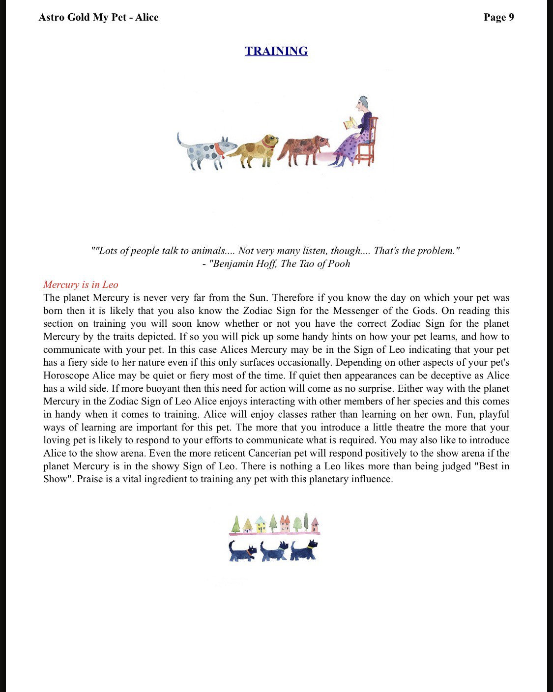 Astrology for PETS DOG / CAT Birth Chart Horoscope Report With