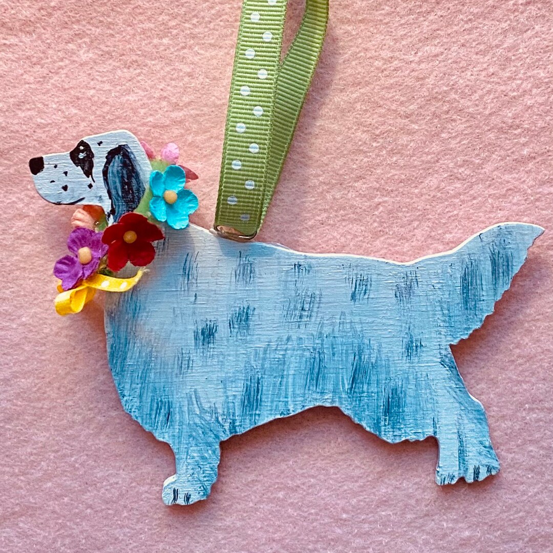 Blue Belton Tri English Setter Blue Belton English Setter Ornament