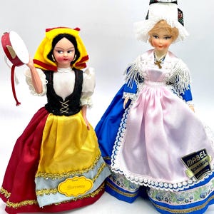 Vintage Souvenir Dolls: Sorrento Italy & Normandie France