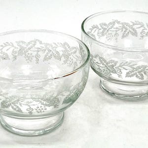 Vintage Bartlett Collins Dessert Bowls: Platinum Design, Set of 4