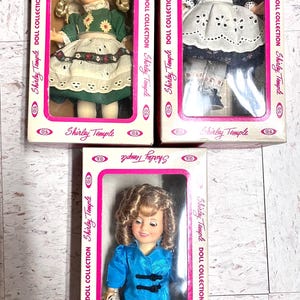 Vintage Ideal 1982 Shirley Temple Dolls: Littlest Rebel, Stowaway, Heidi