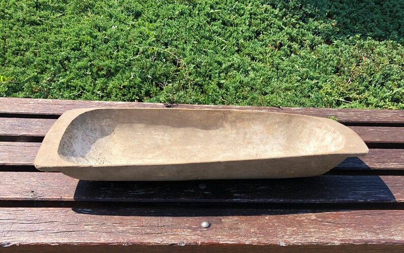 Antiques Antique Big 19th Century Primitive Carved Wooden Dough Bowl Hand Made High Quality Materials