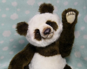 OOAK, orso da collezione.orso artista, orsacchiotto, orso fatto a mano, orso panda Miko, orso interno, orsacchiotto, orso di peluche, panda di peluche.