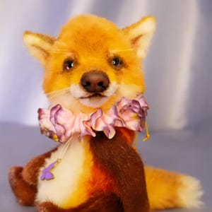 OOAK,Artist Teddy Bear,collectible little fox, teddy,Handmade fox,Interior fox,Art ,Fantasy fox ,Teddy fox, beautiful fox,fox on the palm,