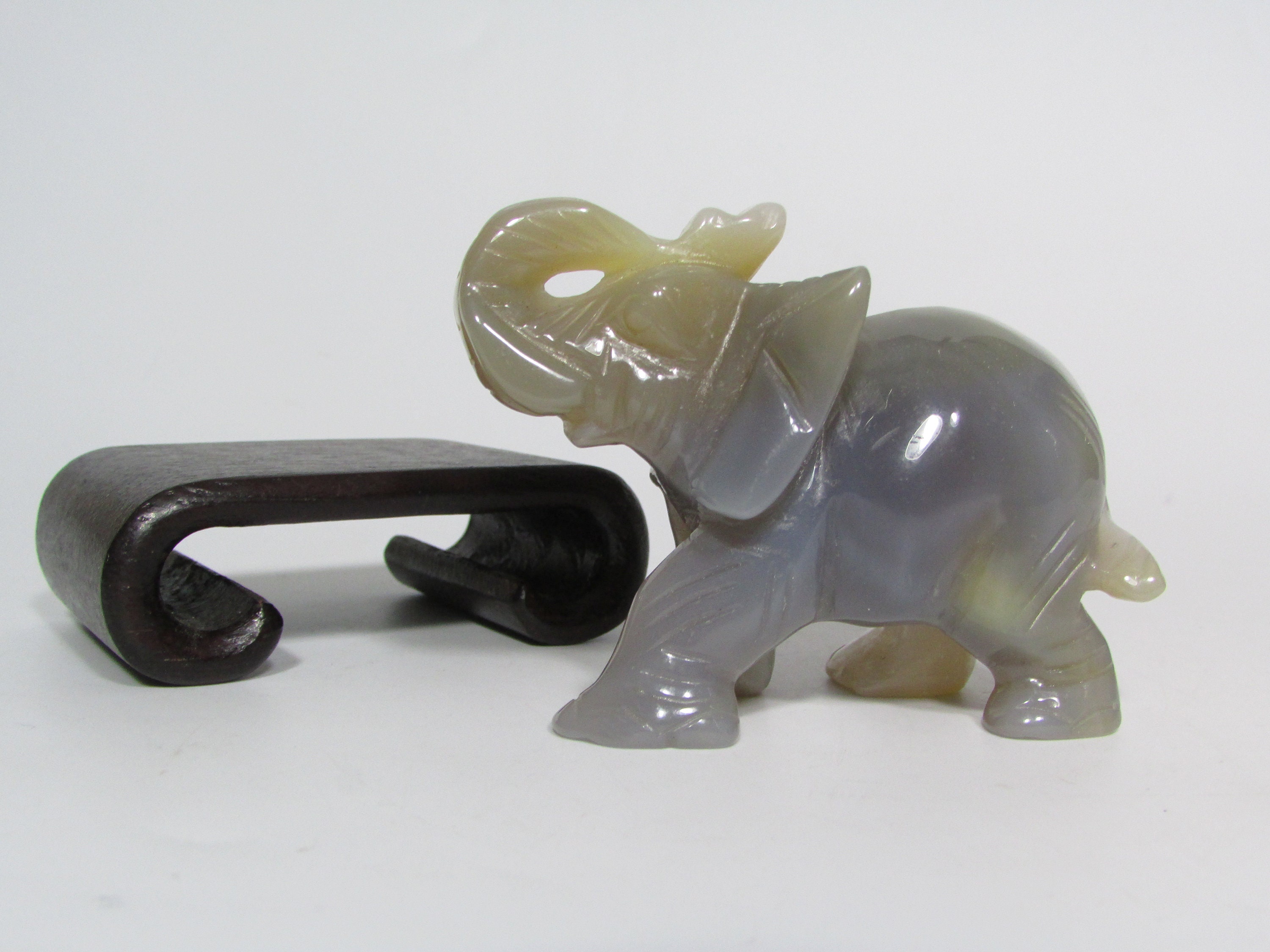 天然瑪瑙の象の像 - Etsy 日本