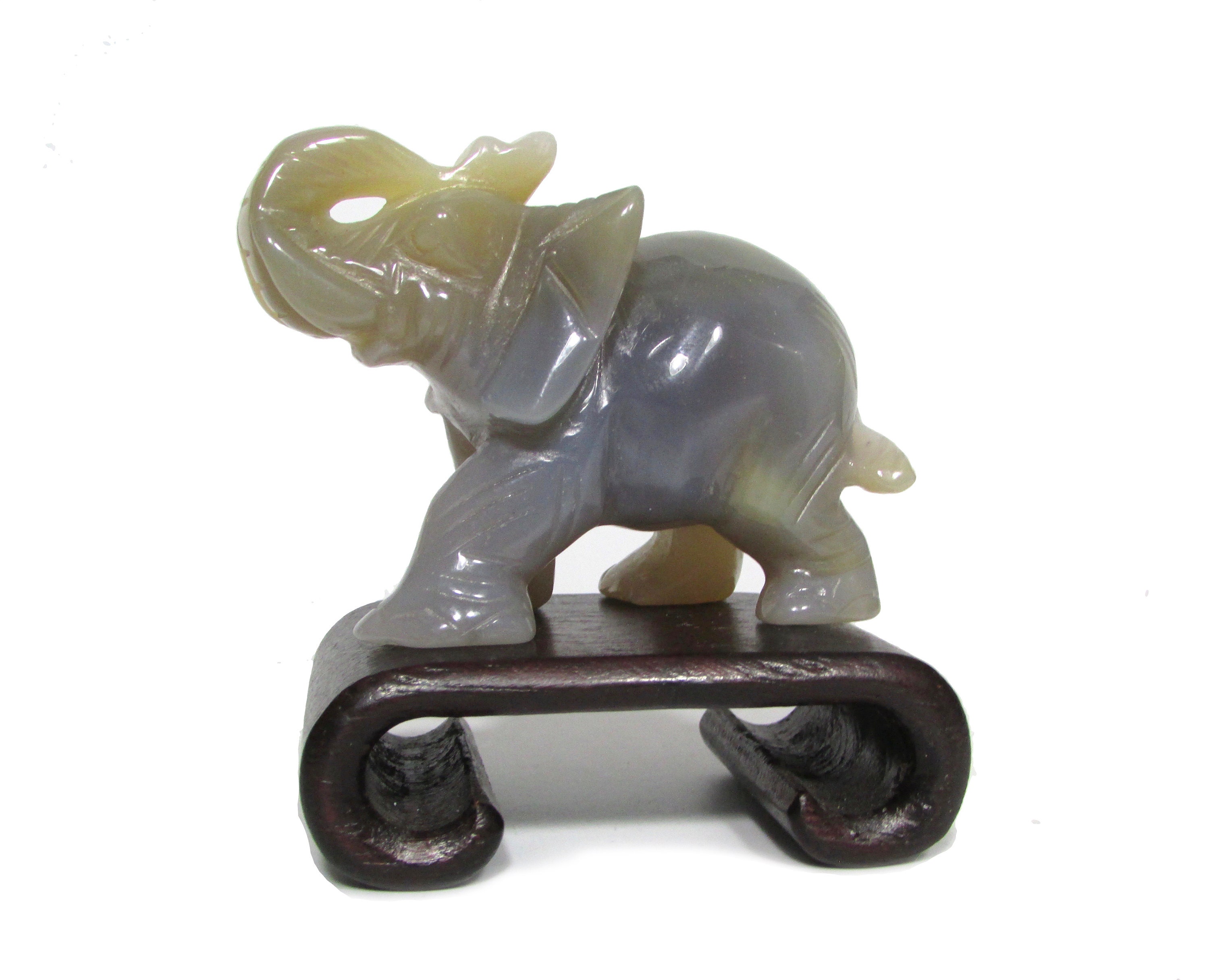 天然瑪瑙の象の像 - Etsy 日本