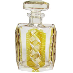 Amber Crystal Decanter For Whiskey Cognac