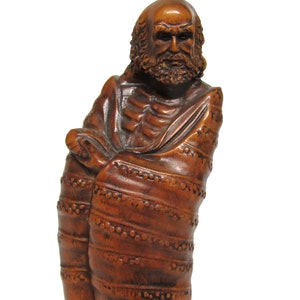 Estatua de madera china del maestro zen