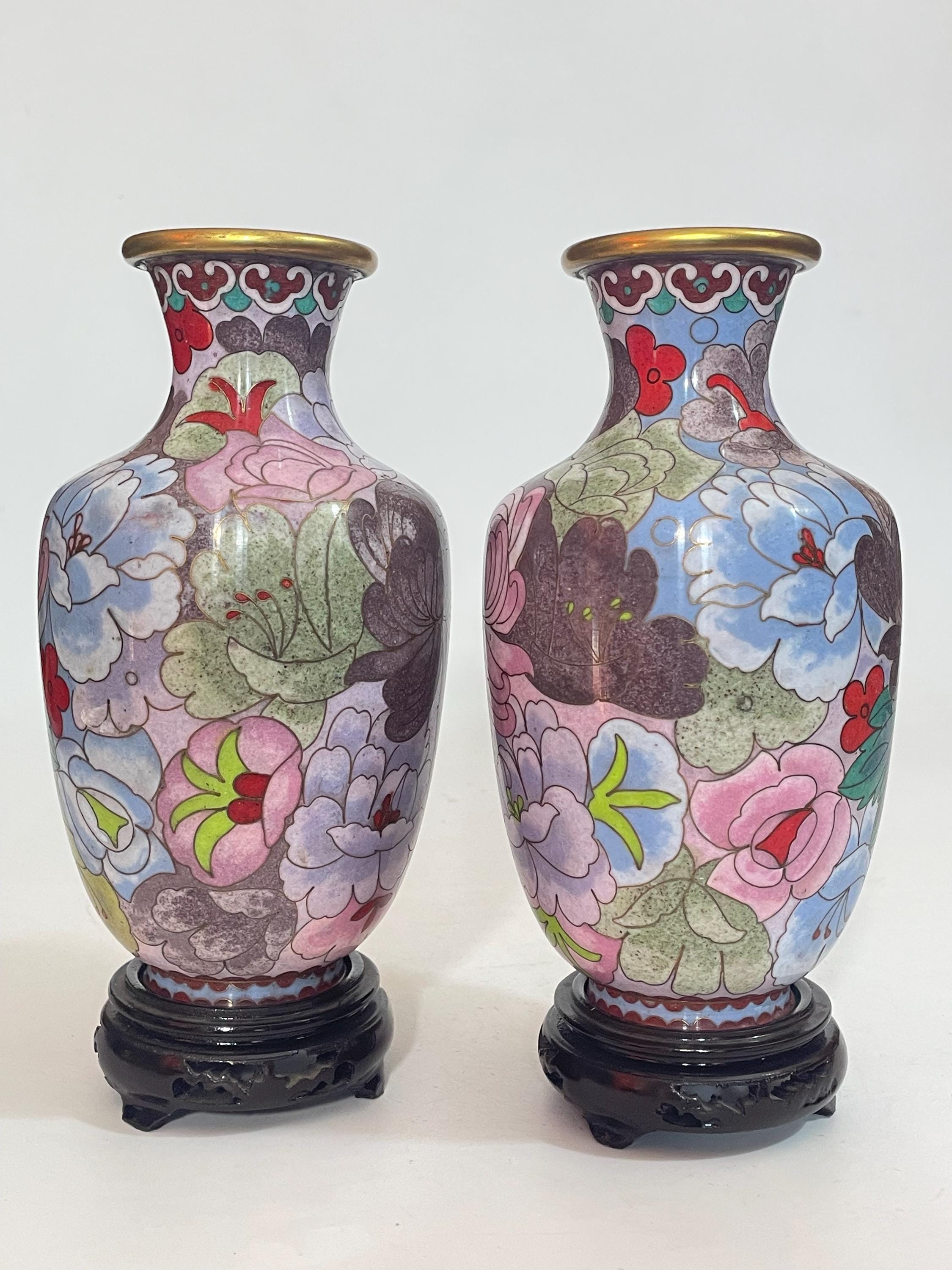 中国七宝焼き花瓶一組 - Etsy 日本