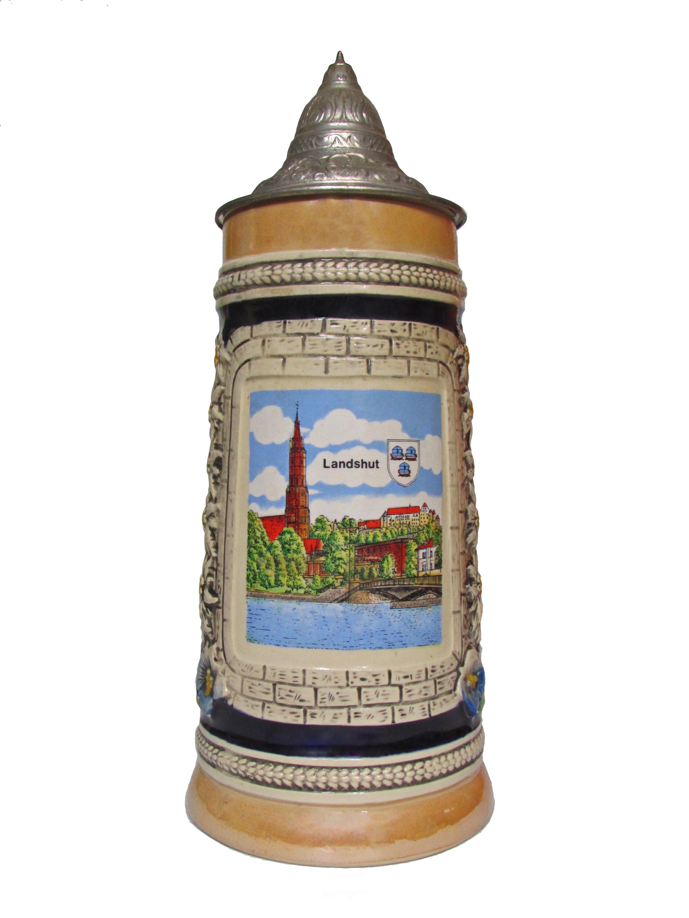 ドイツ製GERZIT蓋付きビールジョッキ。Gerz Germany - Etsy 日本