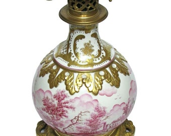 Italian porcelain table lamp by Mangani Firenze