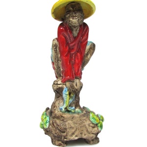 Keramik Asiatische Mann Statue Figur