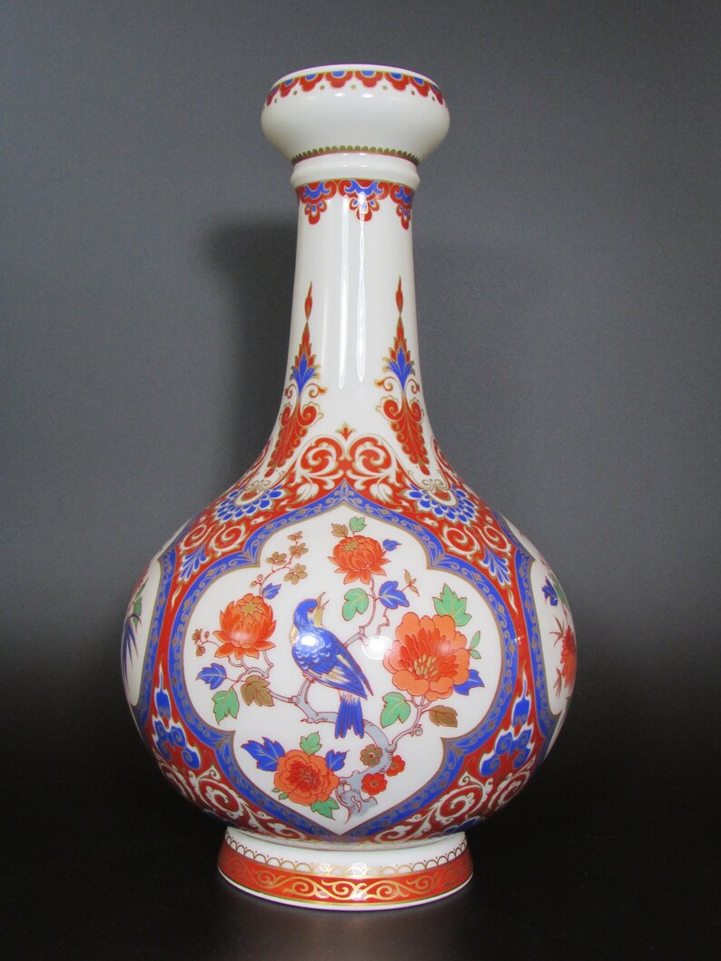 AK Kaiser Ming vase with birds bird flowers gold Etsy