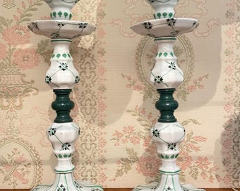 Giulia Mangani Italy Porcelain Candlesticks