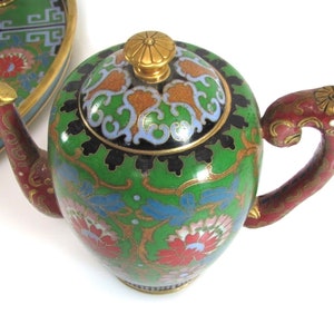 Chinese Cloisonne Tea Set image 6