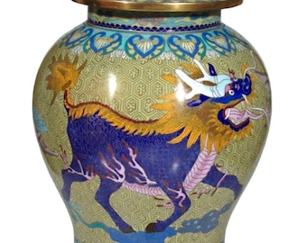 Large Chinese cloisonne vase