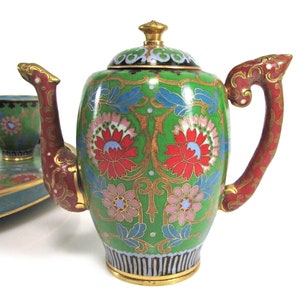 Chinese Cloisonne Tea Set image 2