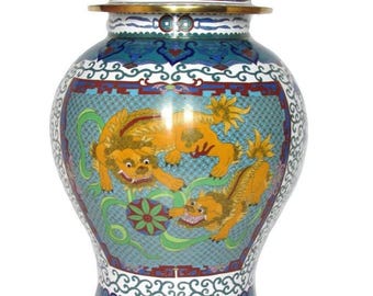 Large Chinese cloisonne vase