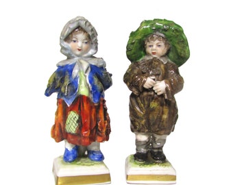 Pair of German porcelain miniatures Volkstedt Rudolstadt