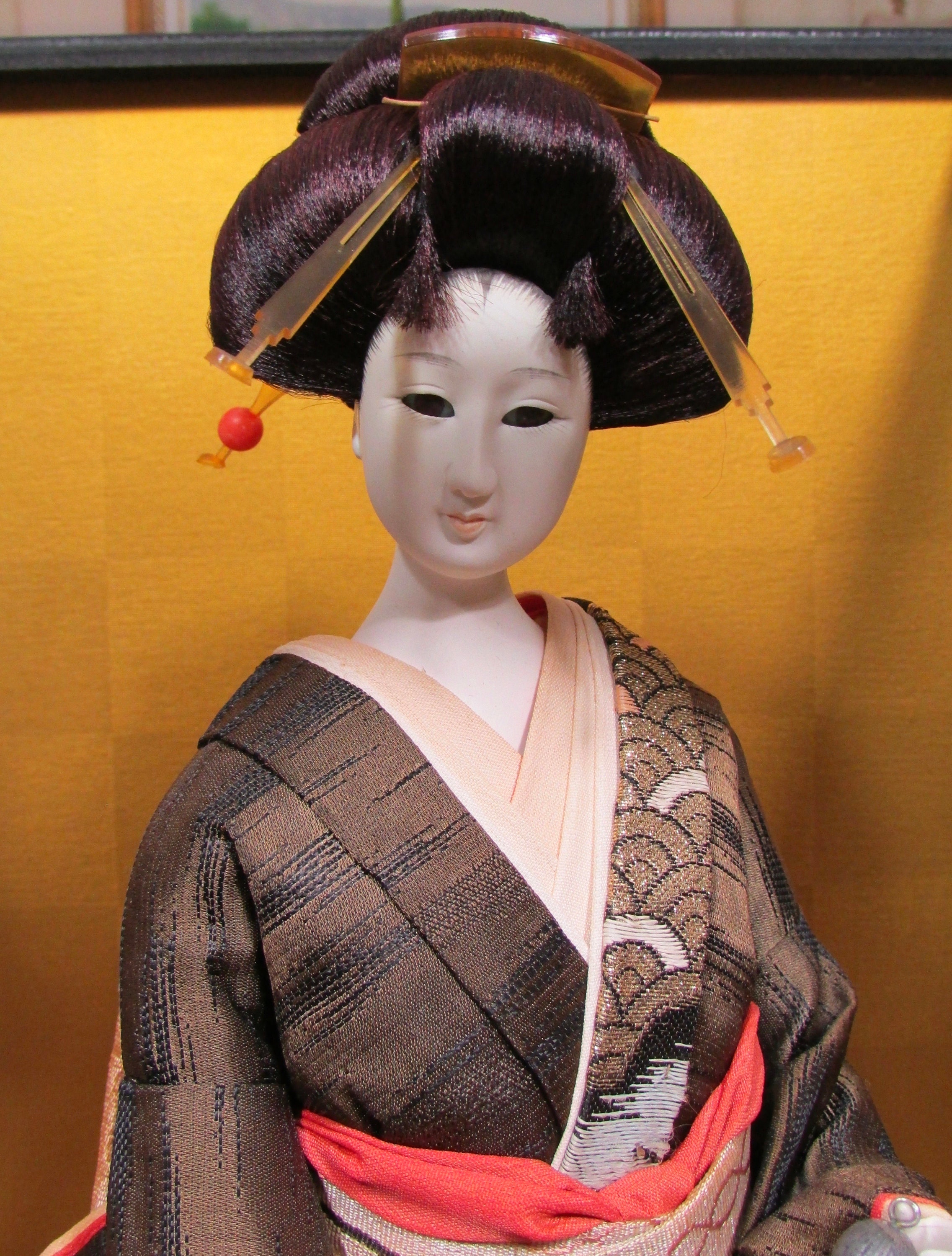 Vintage Japanese Geisha Doll in Glass Case Etsy UK